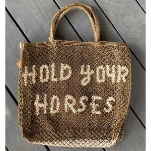 Courtney Barton ‘Hold your Horses’ Woven Jute Bag